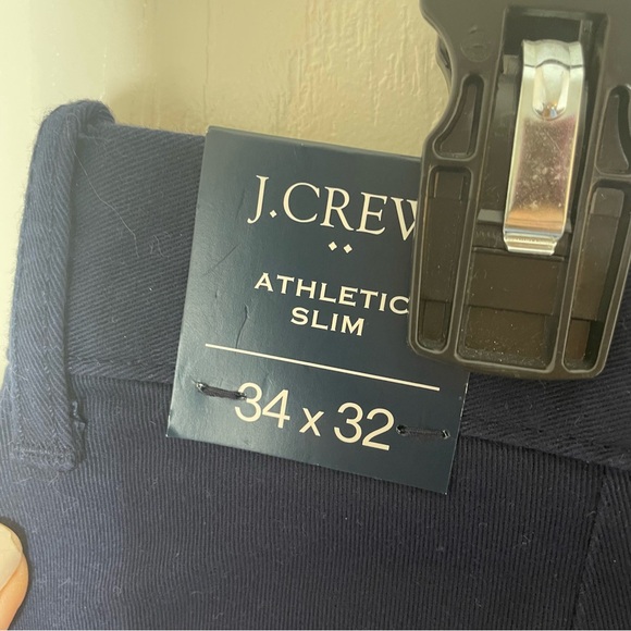 NEW J. Crew Factory Athletic Slim Fit Navy Blue Chino Pant in Size 34 x 32 AZ844 - Picture 7 of 8
